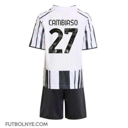 Camiseta Juventus Andrea Cambiaso #27 Primera Equipación para niños 2025-26 manga corta (+ pantalones cortos)